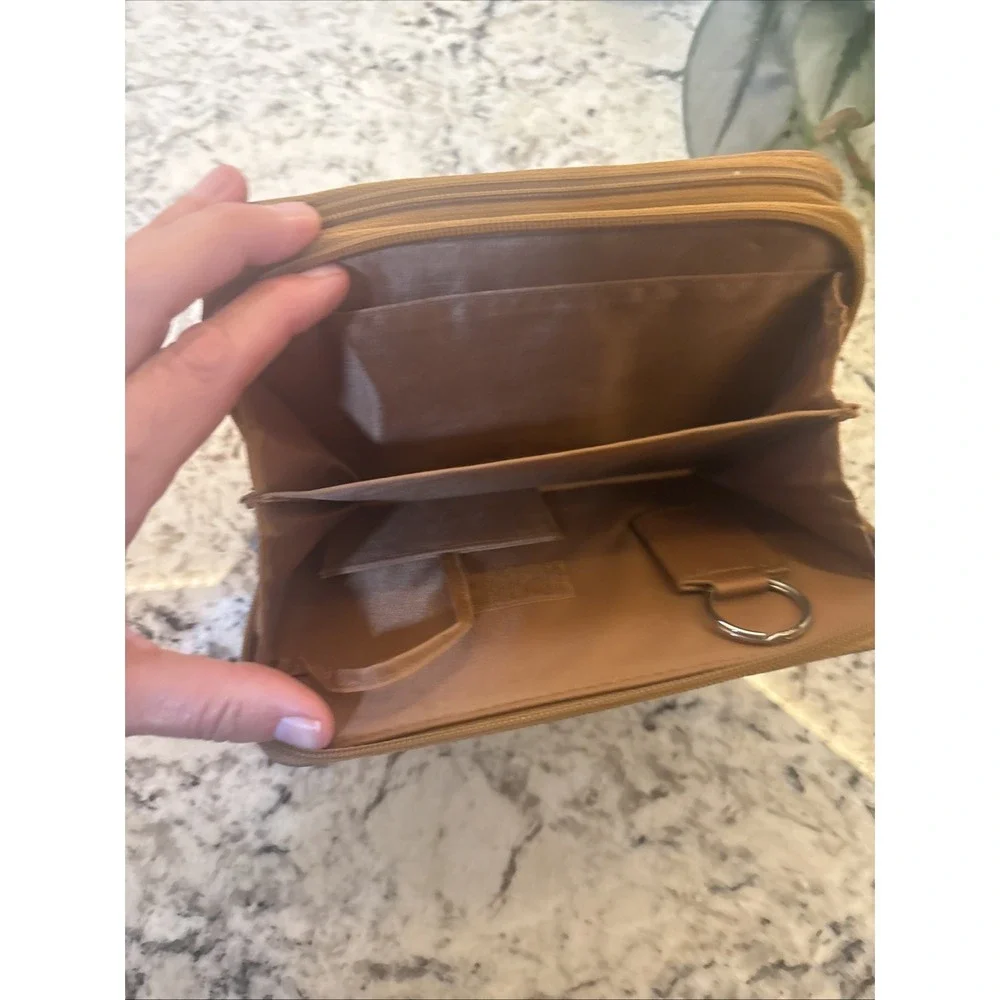 Franklin Covey? Compact Brown Leather Planner Organizer Wallet Binder READ